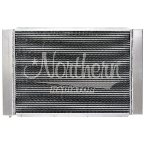 Radiator - Custom - Welding Required - 25.375 in W x 16.5 in H x 4.25 in D - 1-1/2 in Inlet - 1-3/4 in Outlet - Aluminum - Natural - Kit