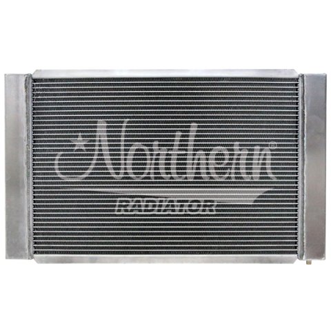 Radiator - Custom - Welding Required - 27.125 in W x 16.5 in H x 4.25 in D - 1-1/2 in Inlet - 1-3/4 in Outlet - Aluminum - Natural - Kit
