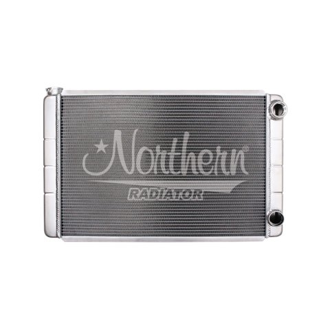 Radiator - Race Pro - 31 in W x 19 in H x 3.125 in D - Dual Pass - Passenger Side Inlet - Passenger Side Outlet - Aluminum - Natural - Each