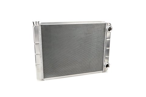 Radiator - Dual Pass - 28 in W x 19 in H x 3.125 in D - Passenger Side Inlet / Outlet - Aluminum - Natural - GM - Each