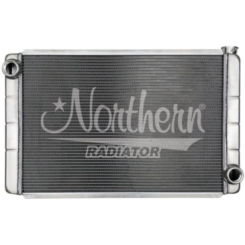 Radiator - Single Pass - 31 in W x 19 in H x 3.125 in D - Passenger Side Inlet / Outlet - Aluminum - Natural - GM - Each