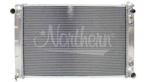 Radiator - 30.625 in W x 18.625 in H x 3.125 in D - Passenger Side Inlet - Driver Side Outlet - Aluminum - Natural - Automatic - GM 1965-90 - Each