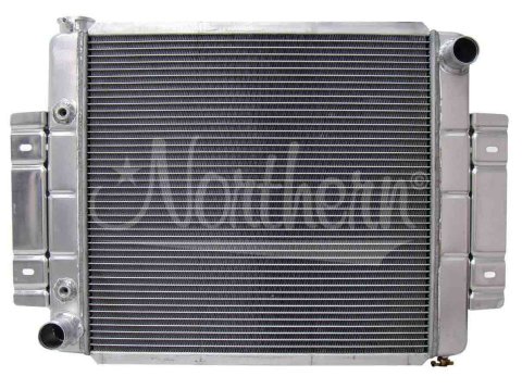Radiator - 23.75 in W x 19.625 in H x 3.125 in D - Passenger Side Inlet - Driver Side Outlet - Aluminum - Natural - Jeep CJ 1973-85 - Each