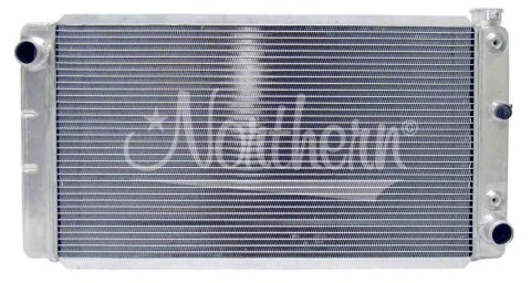 Radiator - 30.75 in W x 15.875 in H x 3.125 in D - Passenger Side Inlet - Driver Side Outlet - Aluminum - Natural - V8 Conversion - GM Compact Truck 1982-94 - Each