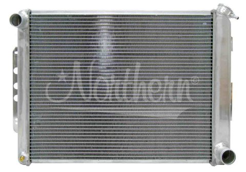 Radiator - 25.875 in W x 18.5 in H x 3.125 in D - Passenger Side Inlet - Driver Side Outlet - Aluminum - Natural - Manual - GM F-Body 1967-69 - Each