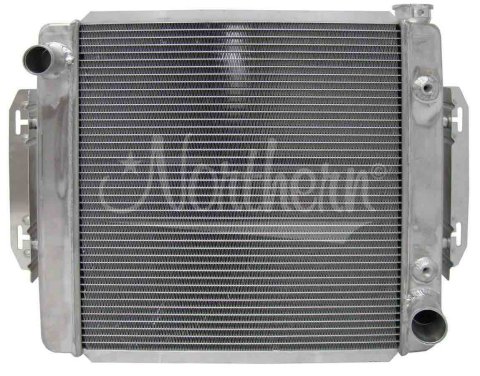 Radiator - Hotrod - 22.75 in W x 19.5 in H x 3.125 in D - Driver Side Inlet - Passenger Side Outlet - Aluminum - Natural - Universal - Each
