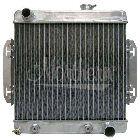 Radiator - 20.25 in W x 19.75 in H x 3.125 in D - Driver Side Inlet - Passenger Side Outlet - Aluminum - Natural - Each