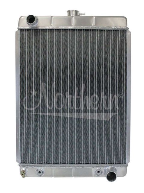 Radiator - 19.75 in W x 27 in H x 3.125 in D - Driver Side Inlet - Passenger Side Outlet - Aluminum - Natural - Each