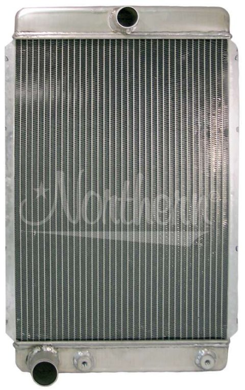 Radiator - Hotrod - 16 in W x 26 in H x 3.125 in D - Top Inlet - Driver Side Outlet - Aluminum - Natural - Universal - Each