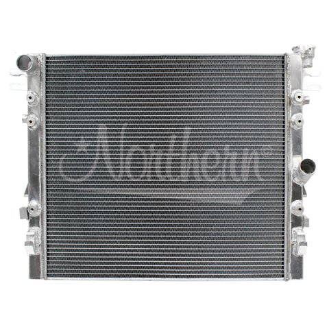 Radiator - Muscle Car - 25.25 in W x 21.125 in H x 2 in D - Driver Side Inlet - Passenger Side Outlet - Aluminum - Natural - Jeep Wrangler JK 2007-18 - Each