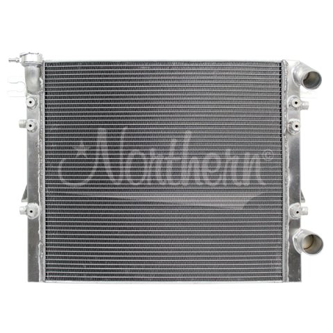 Radiator - Muscle Car - 25.25 in W x 21.125 in H x 2 in D - Driver Side Inlet - Passenger Side Outlet - Aluminum - Natural - Mopar Gen III Hemi - Jeep Wrangler JK 2007-18 - Each