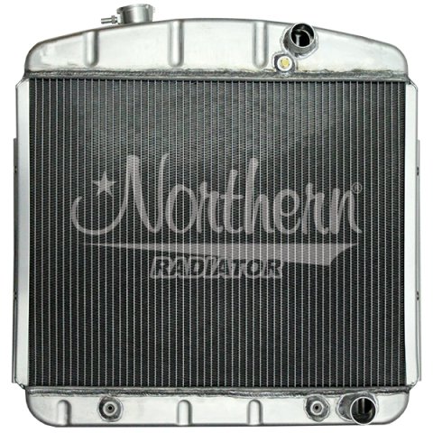 Radiator - Muscle Car - 22.875 in W x 22.625 in H x 3.125 in D - Passenger Side Inlet - Passenger Side Outlet - Aluminum - Chevy Fullsize Car 1955-57 - Each
