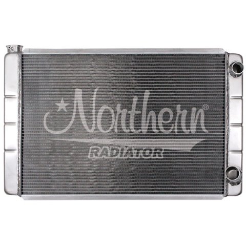 Radiator - Race Pro - 31 in W x 19 in H x 3.125 in D - Passenger Side Inlet - Passenger Side Outlet - Aluminum - Natural - Each