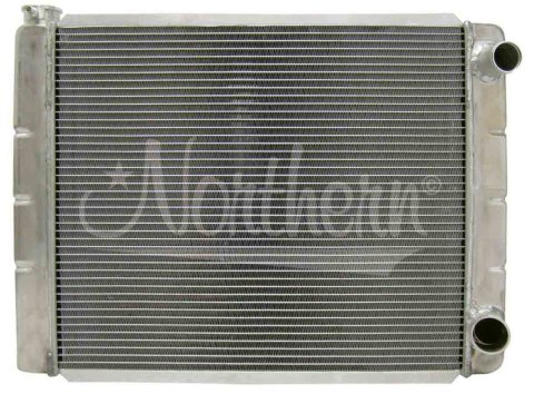 Radiator - Race Pro - 26 in W x 19 in H x 3.125 in D - Passenger Side Inlet - Passenger Side Outlet - Aluminum - Natural - Each