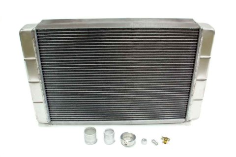 Radiator - 25.438 in W x 16.5 in H x 3.125 in D - Weld-On Side Inlet - Weld-On Side Outlet - Aluminum - Natural - Each