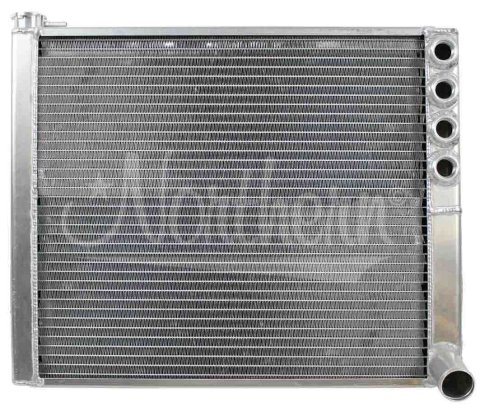 Radiator - 20.5 in W x 16.25 in H x 2.25 in D - Passenger Side Inlet - Passenger Side Outlet - Aluminum - Natural - Sprint Car - Each