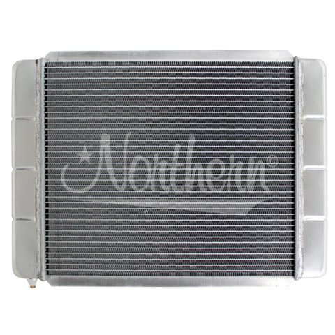 Radiator - Custom - 21.875 in W x 16.5 in H x 3.25 in D - Weld-On Inlet - Weld-On Outlet - Aluminum - Natural - Kit