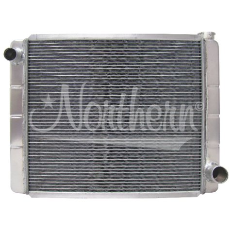 Radiator - Race Pro - 25.5 in W x 19 in H x 3.125 in D - Driver Side Inlet - Passenger Side Outlet - Aluminum - Natural - Each