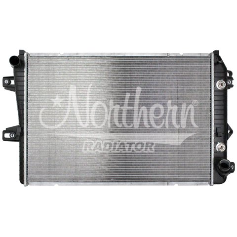 Radiator - 33.875 in W x 23.25 in H x 2.25 in D - Driver Side Inlet - Passenger Side Outlet - Aluminum - Natural - GM Duramax - GM Fullsize Truck 2006-10 - Each