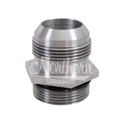 Fitting - Adapter - Straight - 20 AN Male to 20 AN O-Ring - Aluminum - Clear Anodized - Each