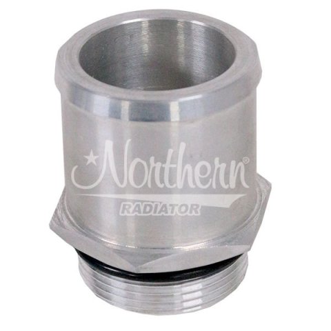 Fitting - Adapter - Straight - 1-5/8 in Male O-Ring to 1-3/4 in Hose Barb - Aluminum - Clear Anodized - Radiators - Each