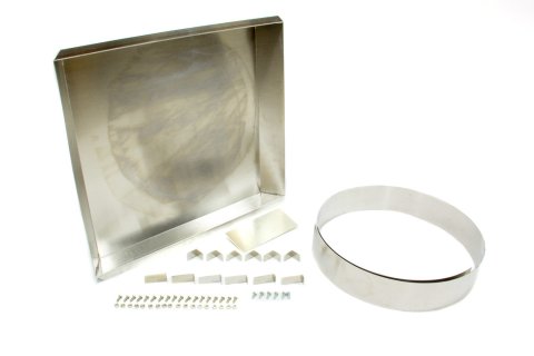 Fan Shroud - Hurricane - 22 in Wide - 19.25 in Tall - Cut to Fit - Aluminum - Natural - Universal - Kit