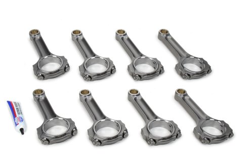 Connecting Rod - Light Series - I Beam - 6.000 in Long - Bushed - 7/16 in Cap Screws - ARPL19 Bolt - Forged - Steel - Small Block Chevy - Set of 8