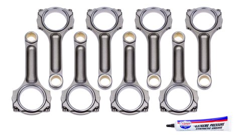 Connecting Rod - Speedway Series - I Beam - 6.000 in Long - Bushed - 7/16 in Cap Screws - ARPL19 Bolt - Forged - Steel - Small Block Chevy - Set of 8