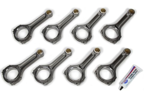 Connecting Rod - Big Block-Max - I Beam - 6.385 in Long - Bushed - 7/16 in Cap Screws - ARPL19 Bolt - Forged - Steel - Big Block Chevy - Set of 8