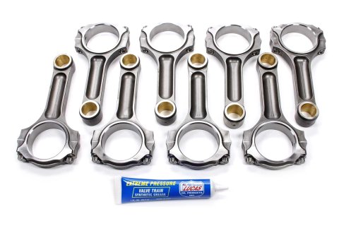 Connecting Rod - Light Series - I Beam - 5.400 in Long - Bushed - 7/16 in Cap Screws - ARPL19 Bolt - Forged - Steel - Small Block Ford - Set of 8