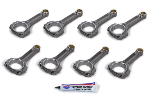 Connecting Rod - Speedway Series - I Beam - 6.125 in Long - Bushed - 7/16 in Cap Screws - ARPL19 Bolt - Forged - Steel - GM LS-Series - Set of 8