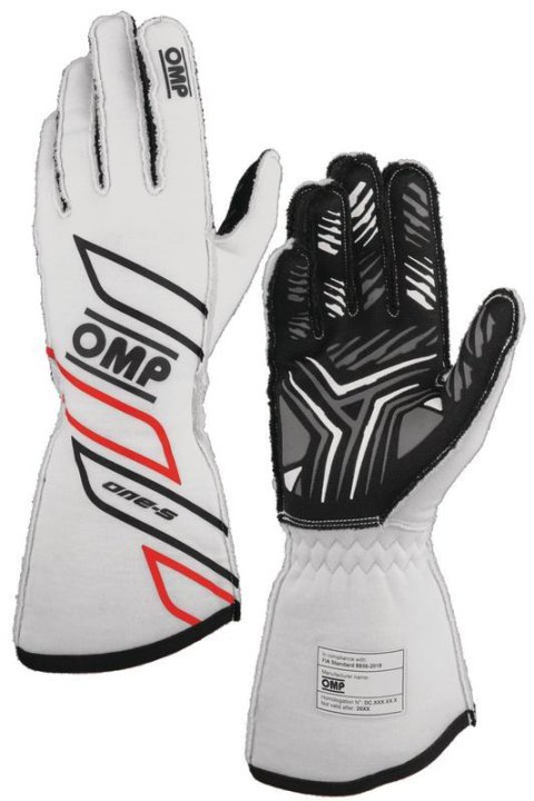 OMP ONE-S GLOVES my2025 FIA 8856-2018 BLACK SZ XL