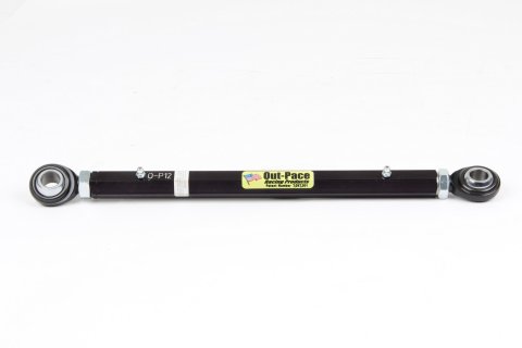 Suspension Tube - Greasable - 0.875 in Hex - 12 in Long - 5/8-18 in Female Thread - Chromoly Rod Ends - Aluminum - Black Anodized - Each
