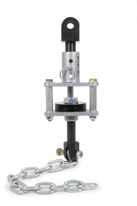 Suspension Limiter - Single Bushing Style - Chain Included - Steel - Black Powder Coat / Zinc Oxide - Kit