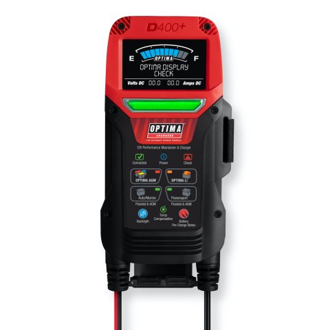 Battery Charger - D400 Plus - Battery Maintainer - AGM / Lithium-ion - 12V - 4 amps - Digital - Each