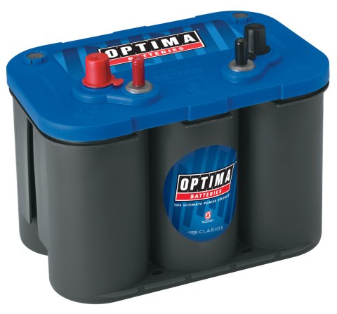 Battery - BlueTop 34M - AGM - 12V - 1000 Cranking amps - Top Post Terminals / 5/16 in Aux Stud Terminals - 10.000 in L x 7.812 in H x 6.875 in W - Each