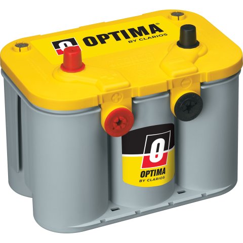 Battery - YellowTop D34/78 - AGM - 12V - 870 Cranking amps - Top Post / Threaded Side Terminals - 10.000 in L x 7.812 in H x 6.875 in W - Each