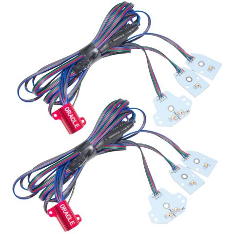 Headlight - ColorShift Halo Pre-Assembled - Halo LED Ring - Plastic - Multi-Color - Dodge Charger 2014-15 - Pair