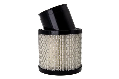 Air Filter Element - Round - 4.25 in Diameter - 4 in Tall - Wire Mesh Included - Paper - White - Dirt Kart - Each