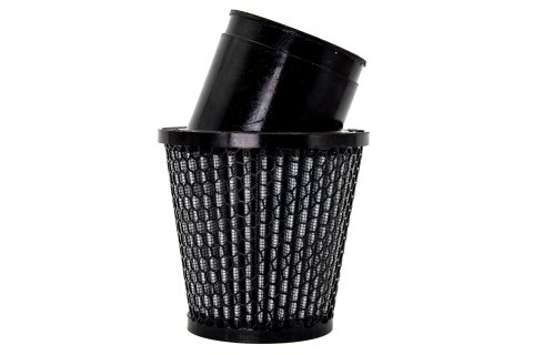Air Filter Element - Round - 3 in Diameter - 4 in Tall - Wire Mesh Included - Paper - Gray - Black End Cap - Asphalt Kart - Each