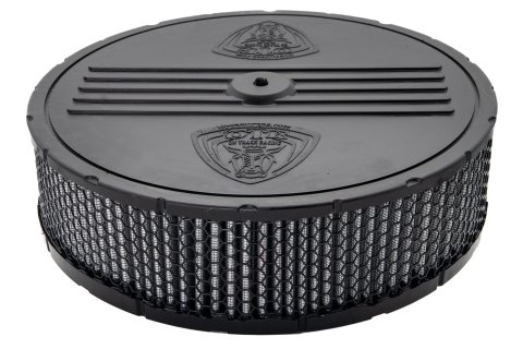 Air Filter Element - Round - 10 in Diameter - 2.5 in Tall - Wire Mesh Included - Paper - Gray - Holley Dominator - Each