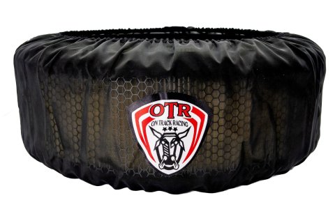 Air Filter Wrap - Round - 14 in Diameter - 5 in Tall - OTR Logo - Polyester - Black - Each