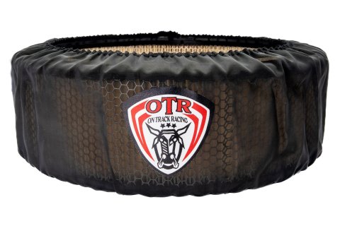 Air Filter Wrap - Round - 11 in Diameter - 4 in Tall - OTR Logo - Polyester - Black - Each