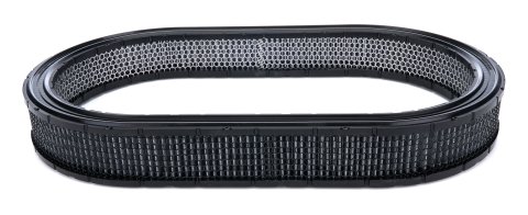 Air Filter Element - Oval - 21.09 in L x 12.09 in W - 2.5 in Tall - Wire Mesh Included - Paper - Gray - Universal - Each