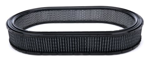 Air Filter Element - Oval - 21.09 in L x 12.09 in W - 3 in Tall - Wire Mesh Included - Paper - Gray - Universal - Each