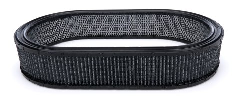 Air Filter Element - Oval - 21.09 in L x 12.09 in W - 3.5 in Tall - Wire Mesh Included - Paper - Gray - Universal - Each