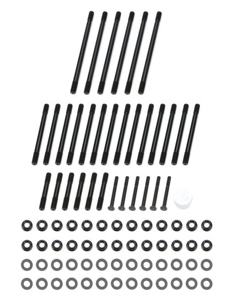 Cylinder Head Stud Kit - Patriot Series - 12 Point Nuts - Chromoly - Black Oxide - Dodge Cummins - Kit