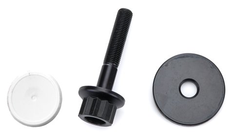 Harmonic Balancer Bolt - 7/16-20 in Thread - 2.475 in Long - 13/16 in 12 point Head - Washer Included - Steel - Black Oxide - Small Block Chevy - Each