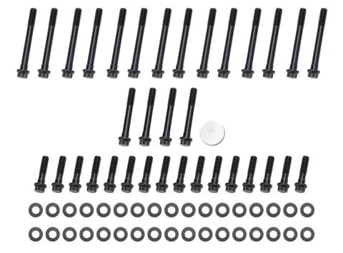 Cylinder Head Bolt Kit - Patriot Series - 12 Point Head - Chromoly - Black Oxide - Small Block Chevy - Kit