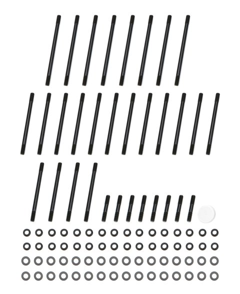 Cylinder Head Stud Kit - 12 Point Nuts - Chromoly - Black Oxide - Big Block Chevy - Dart Big Chief Heads - Kit